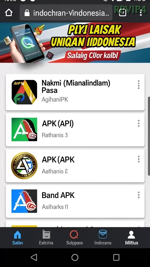 Cuplikan layar 8888 — halaman utama