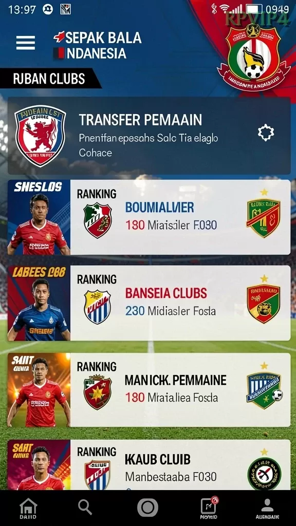 Cuplikan layar REZIXO — menu navigasi