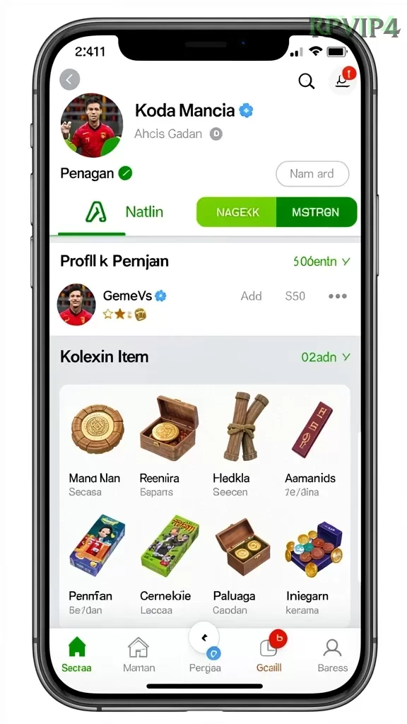Cuplikan layar 8888 — menu navigasi